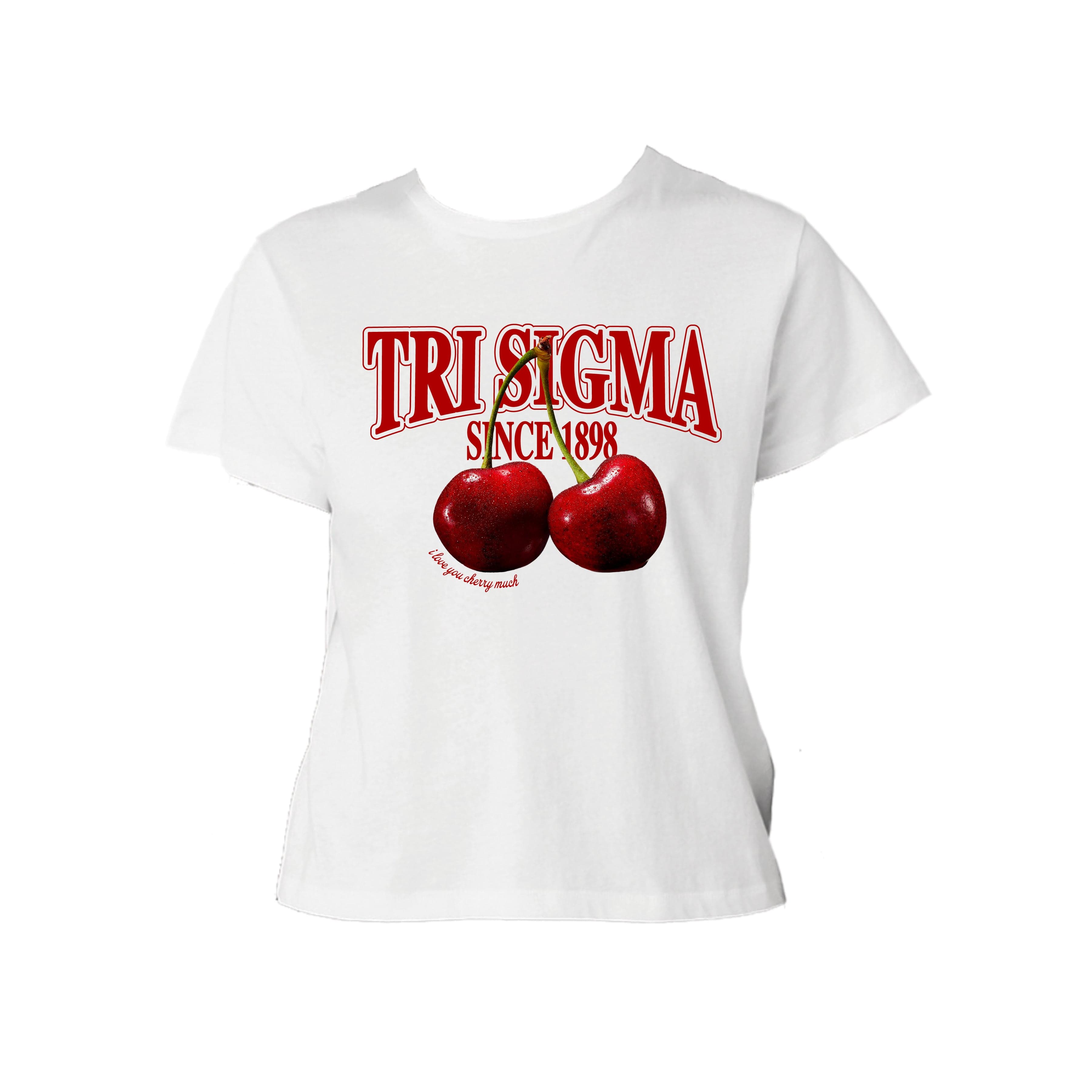 Ali & Ariel I Love You Cherry Much Baby Tee Sigma Sigma Sigma / Small