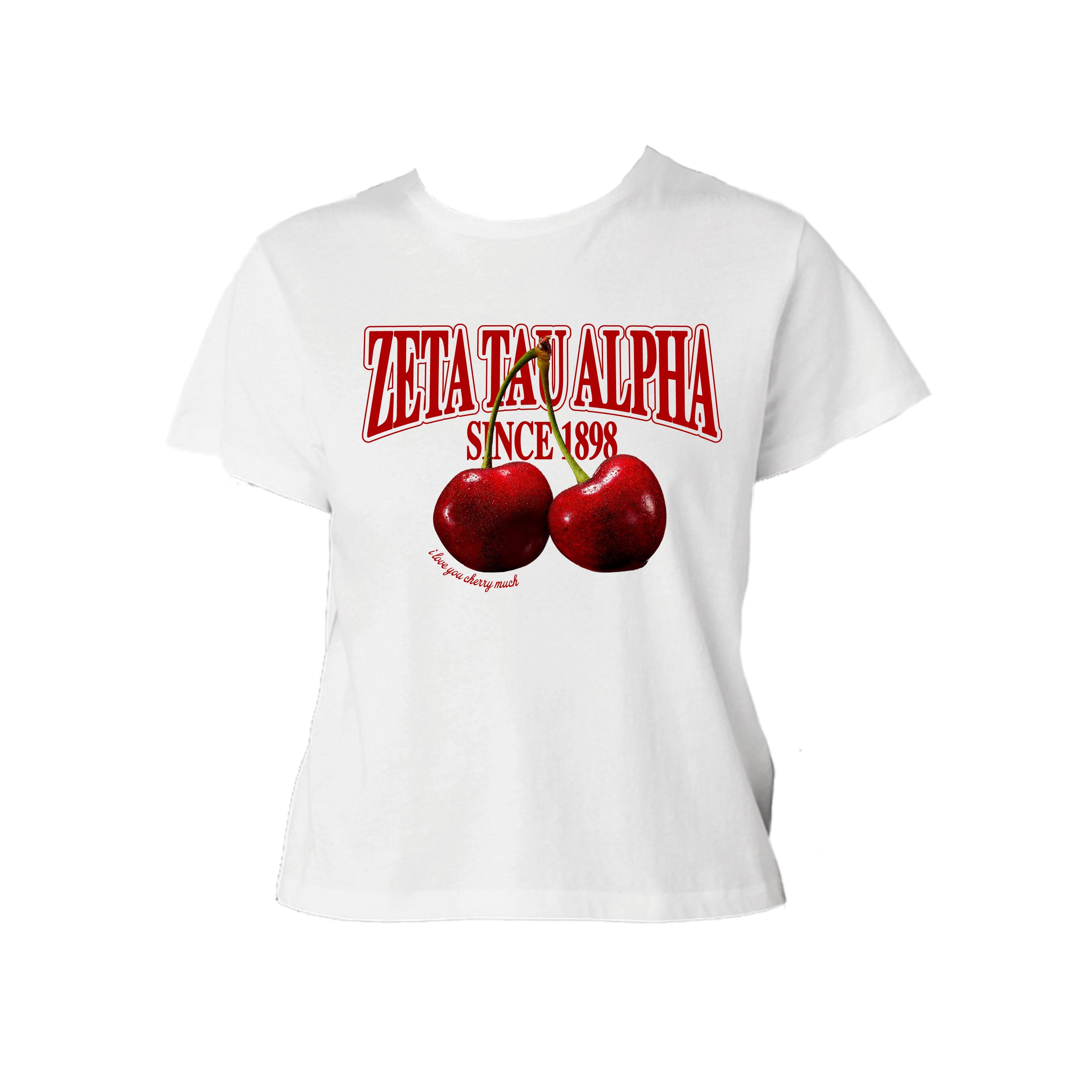 Ali & Ariel I Love You Cherry Much Baby Tee Zeta Tau Alpha / Small