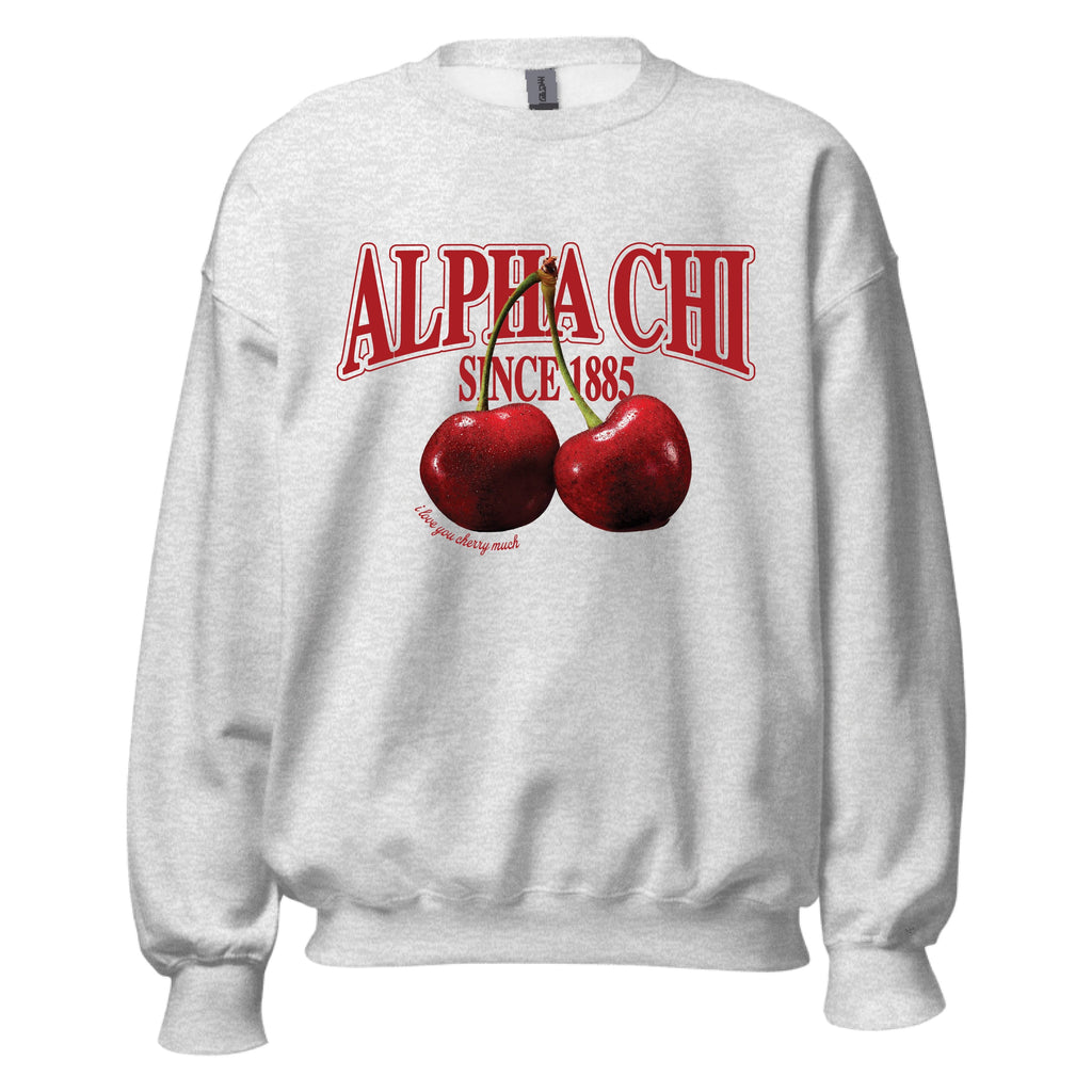Ali & Ariel I Love You Cherry Much Crewneck Alpha Chi Omega / Medium