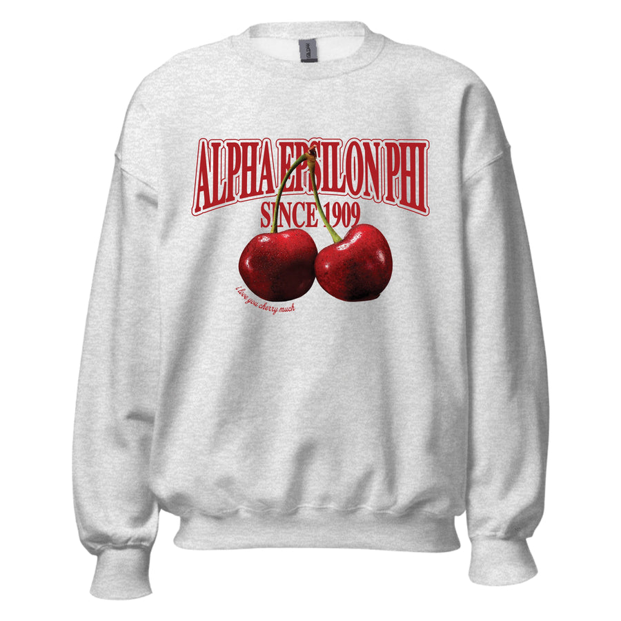 Ali & Ariel I Love You Cherry Much Crewneck Alpha Epsilon Phi / Medium