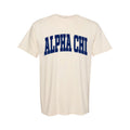 Ali & Ariel Ivory Comfort Colors Varsity Tee Alpha Chi Omega / Medium