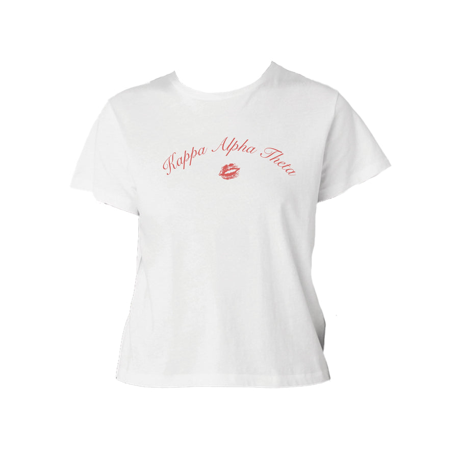 Ali & Ariel Kiss Baby Tee Kappa Alpha Theta / Small