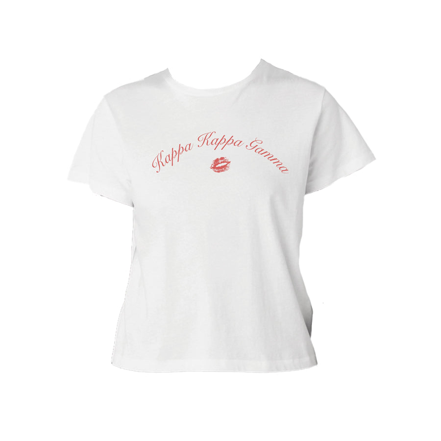 Ali & Ariel Kiss Baby Tee Kappa Kappa Gamma / Small