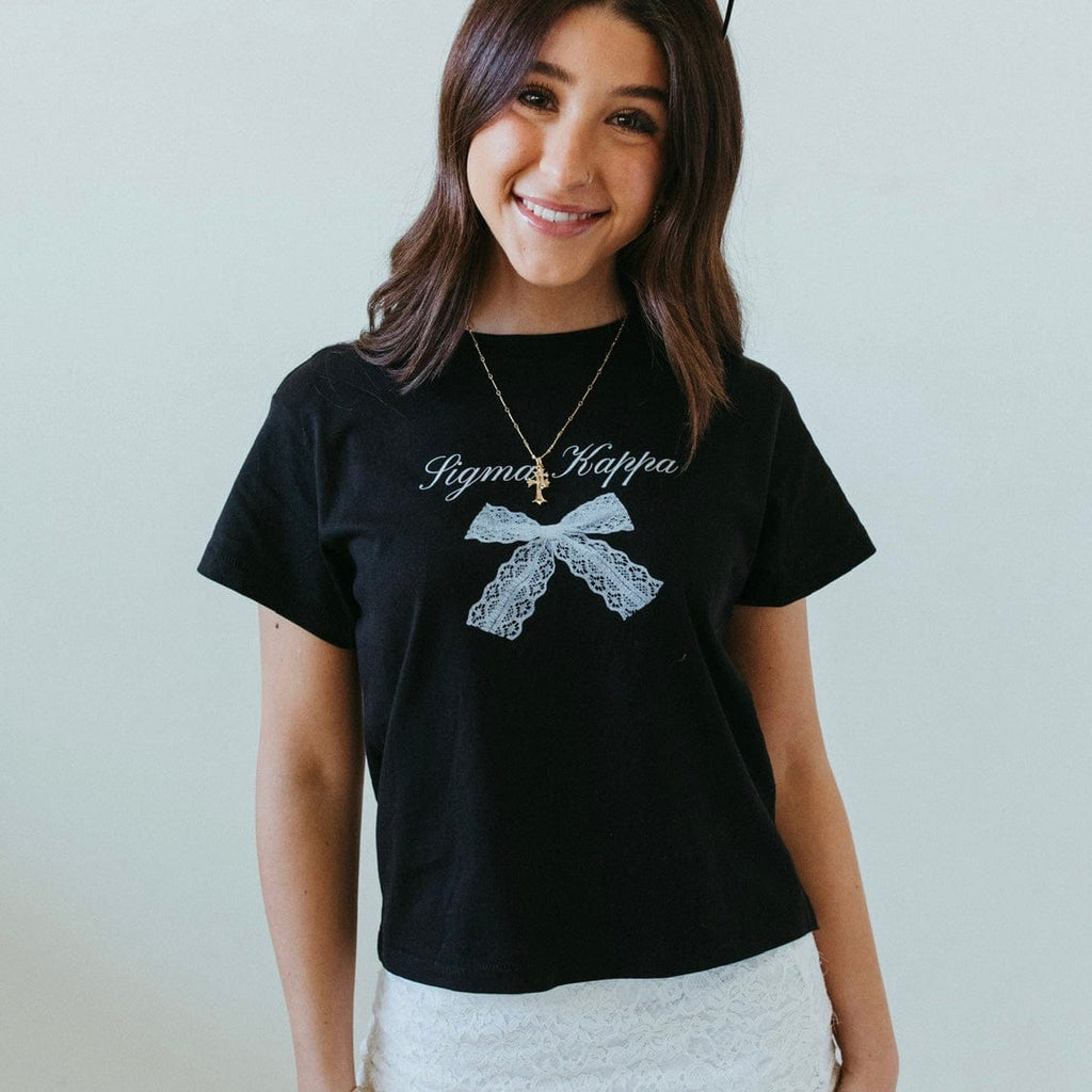 Ali & Ariel Lace Bow Baby Tee
