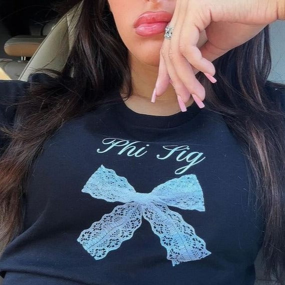 Ali & Ariel Lace Bow Baby Tee
