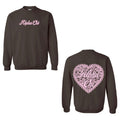 Ali & Ariel Lace Heart Crewneck Alpha Chi Omega / Medium