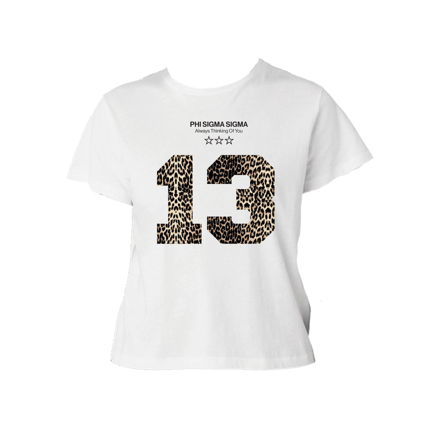 Ali & Ariel Leopard Baby Tee Phi Sigma Sigma / Small