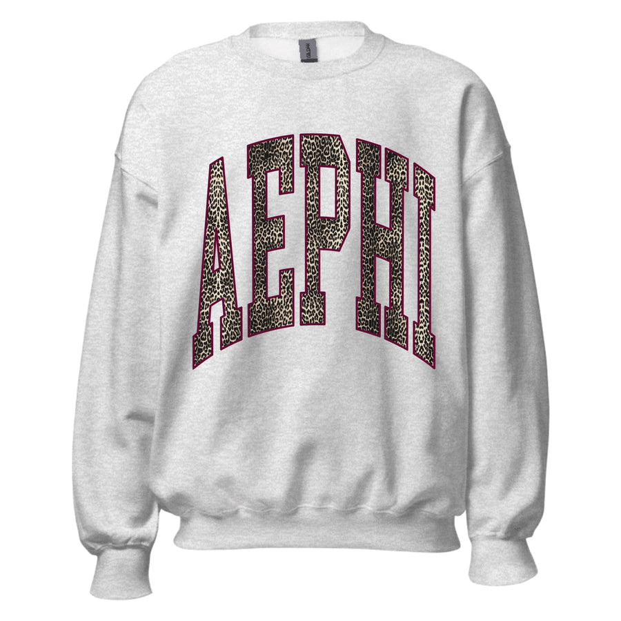 Ali & Ariel Leopard Crewneck Alpha Epsilon Phi / Medium