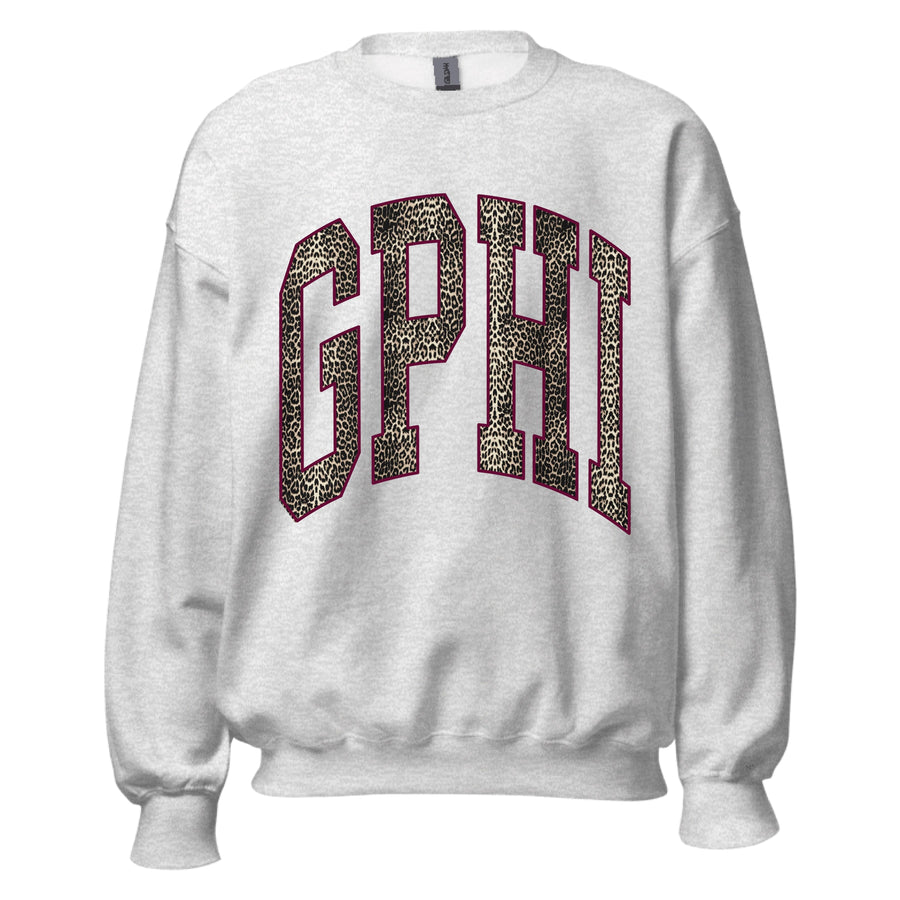 Ali & Ariel Leopard Crewneck Gamma Phi Beta / Medium