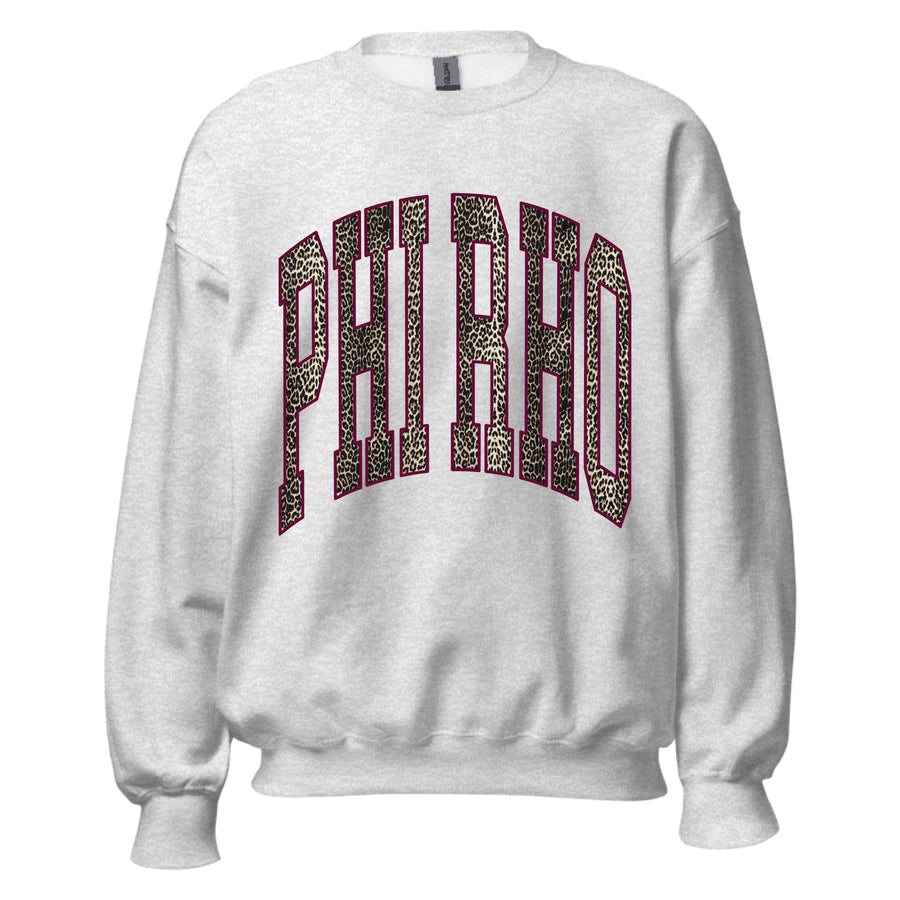 Ali & Ariel Leopard Crewneck Phi Sigma Rho / Medium