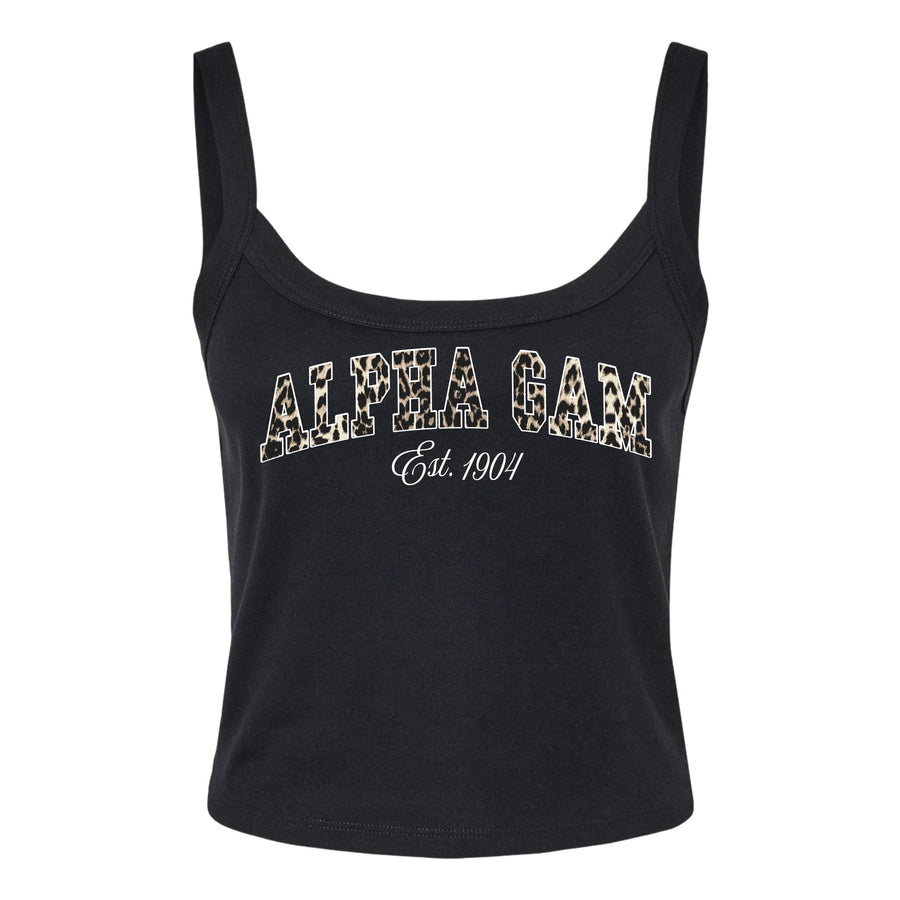Ali & Ariel Leopard Tank Top Alpha Gamma Delta / XS