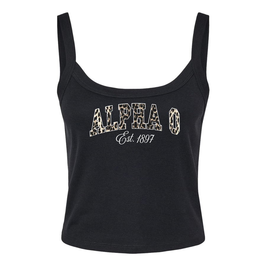 Ali & Ariel Leopard Tank Top Alpha Omicron Pi / XS