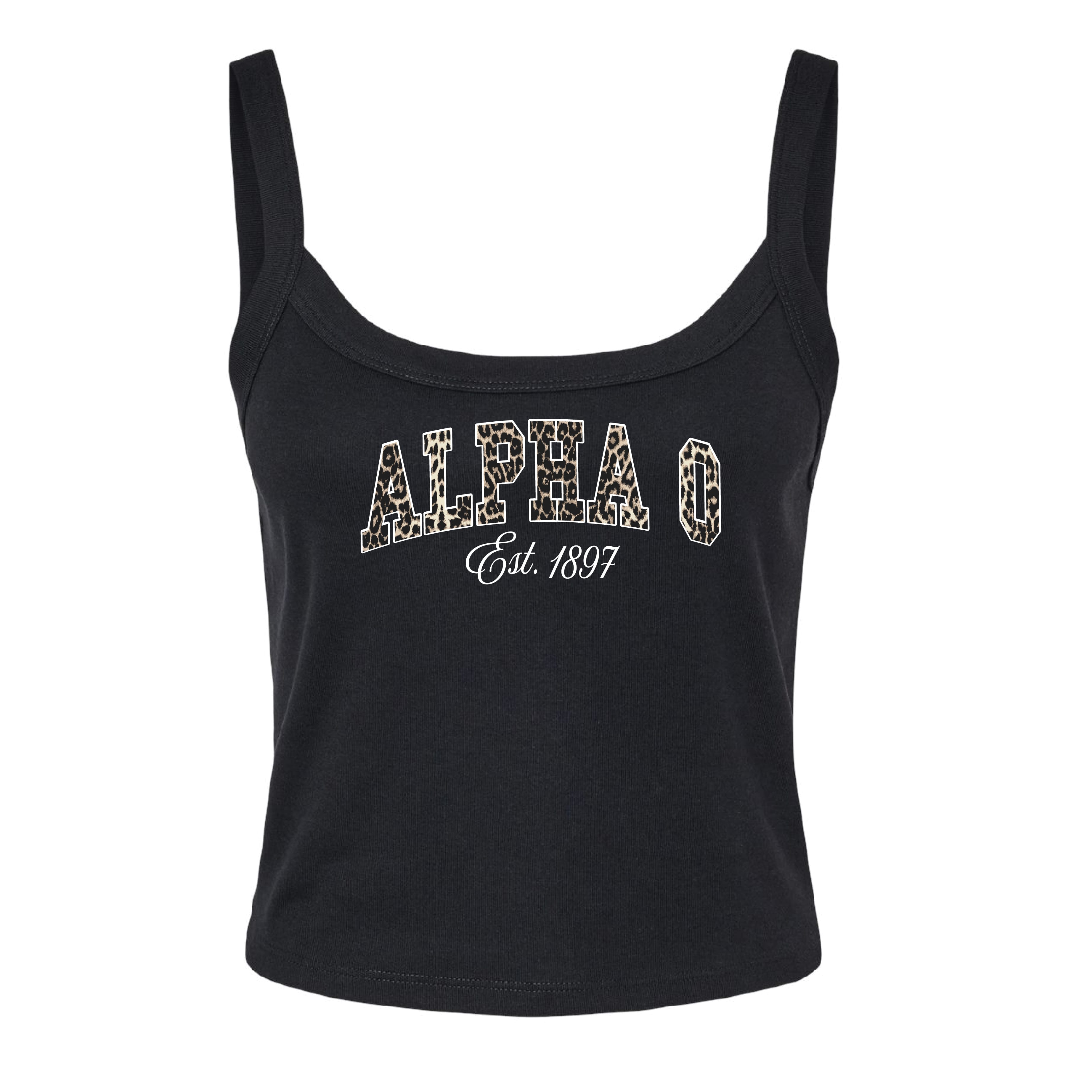 Ali & Ariel Leopard Tank Top Alpha Omicron Pi / XS
