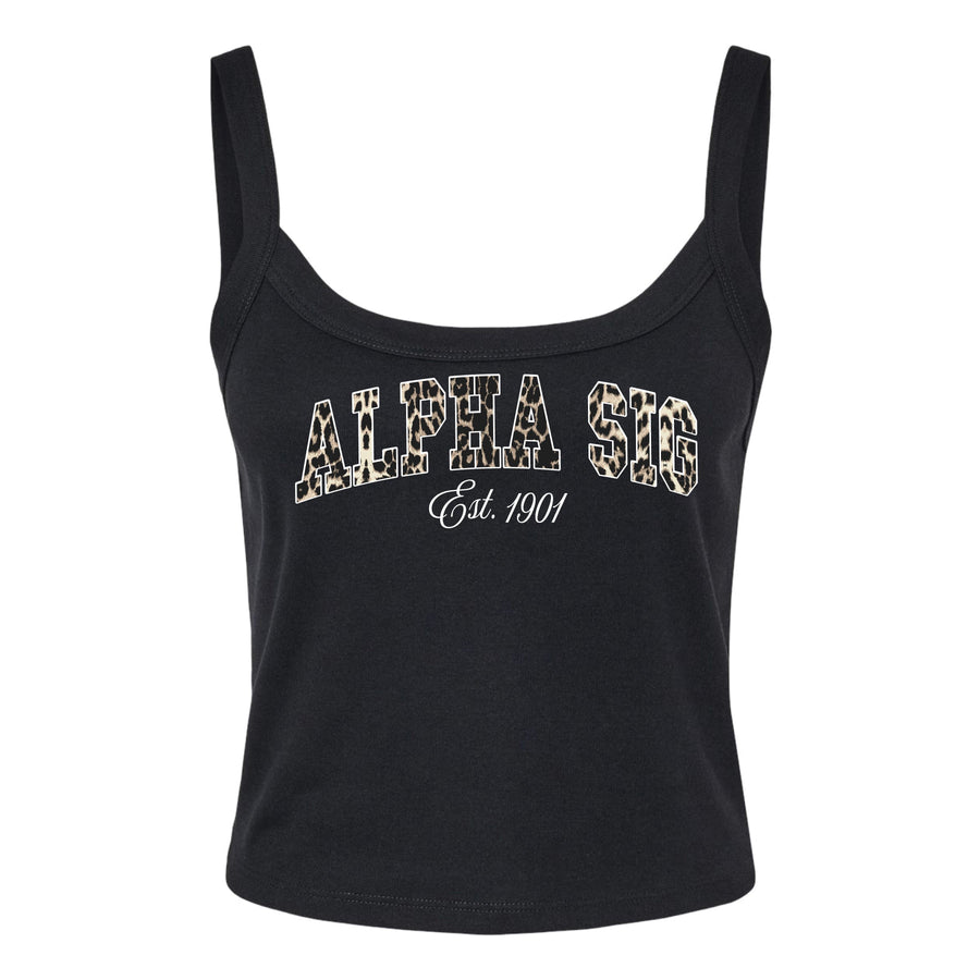 Ali & Ariel Leopard Tank Top Alpha Sigma Alpha / XS