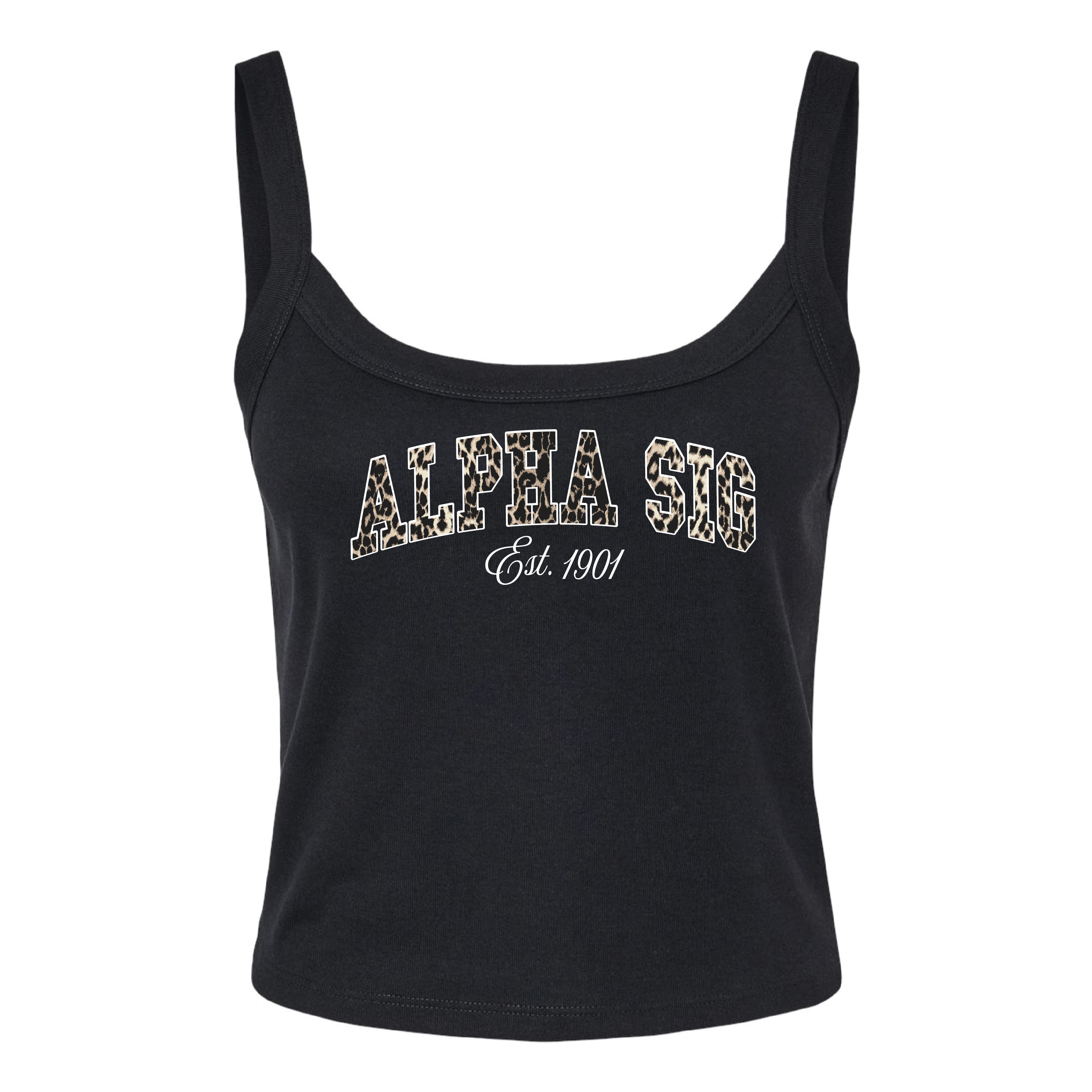 Ali & Ariel Leopard Tank Top Alpha Sigma Alpha / XS