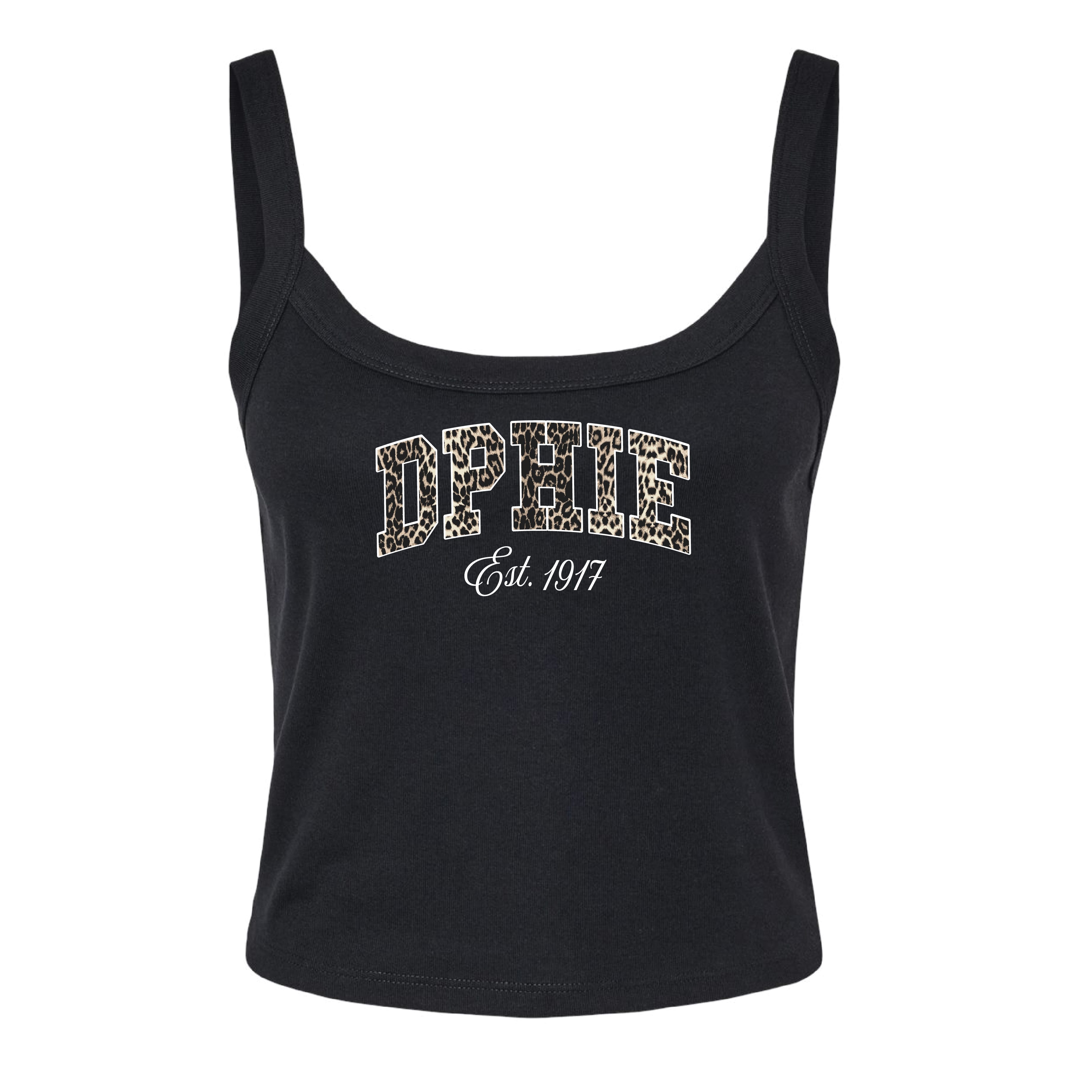 Ali & Ariel Leopard Tank Top Delta Phi Epsilon / XS