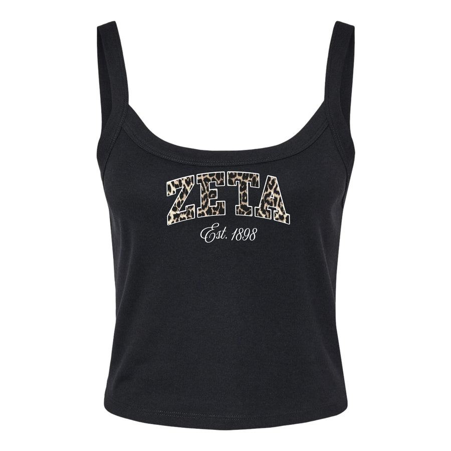 Ali & Ariel Leopard Tank Top Zeta Tau Alpha / XS