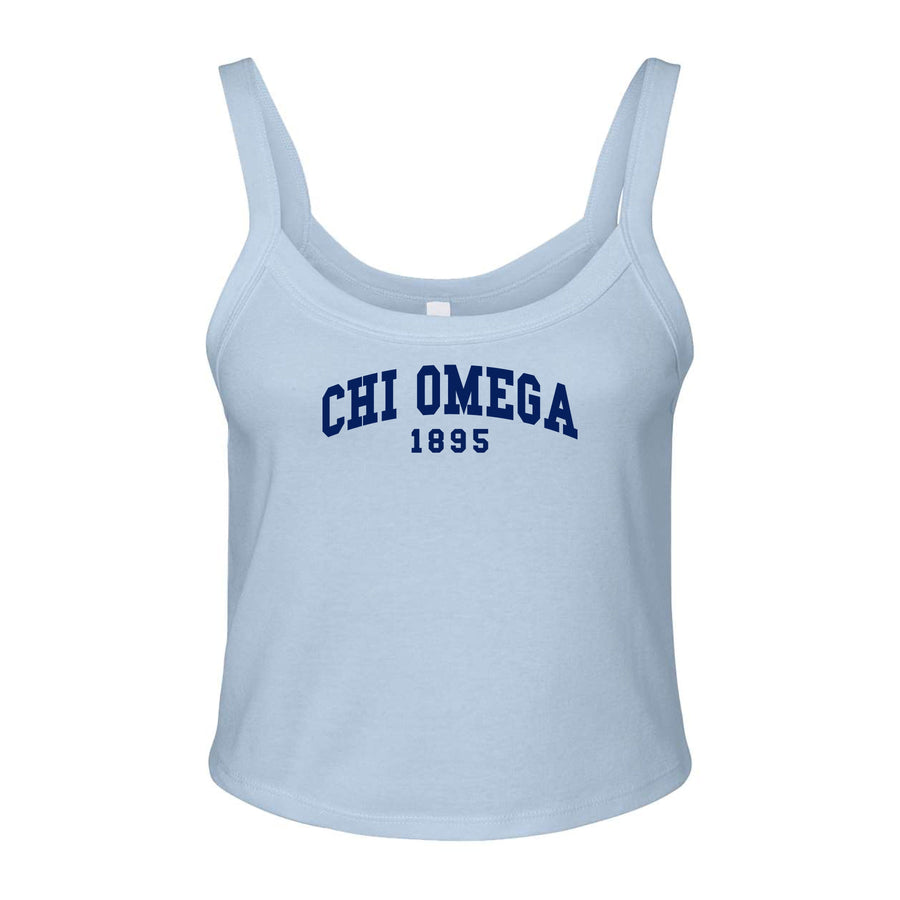 Ali & Ariel Light Blue Collegiate Tank Top Chi Omega / XS