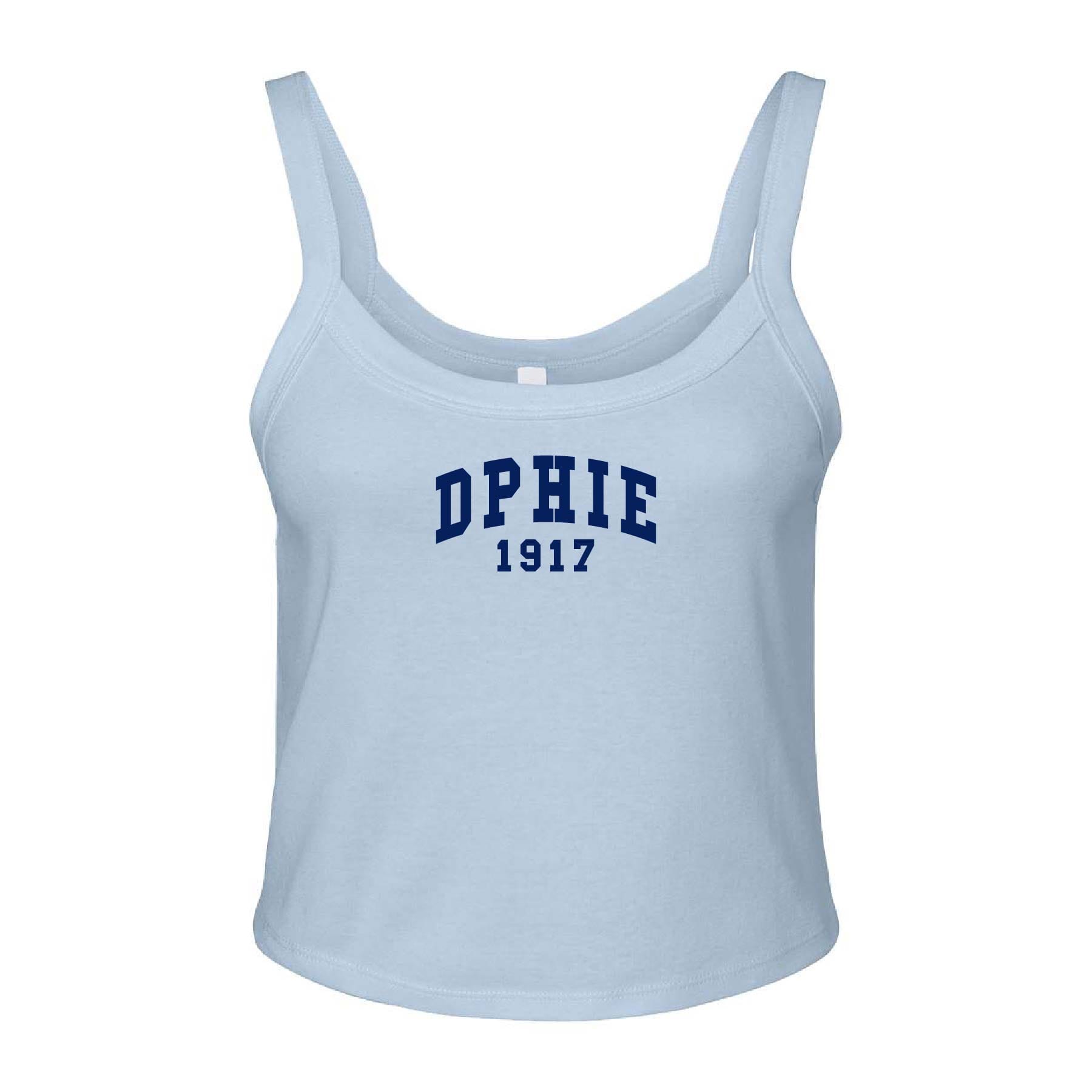 Ali & Ariel Light Blue Collegiate Tank Top Delta Phi Epsilon / XS