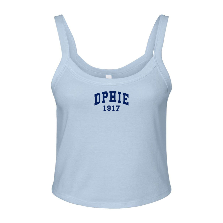 Ali & Ariel Light Blue Collegiate Tank Top Delta Phi Epsilon / XS