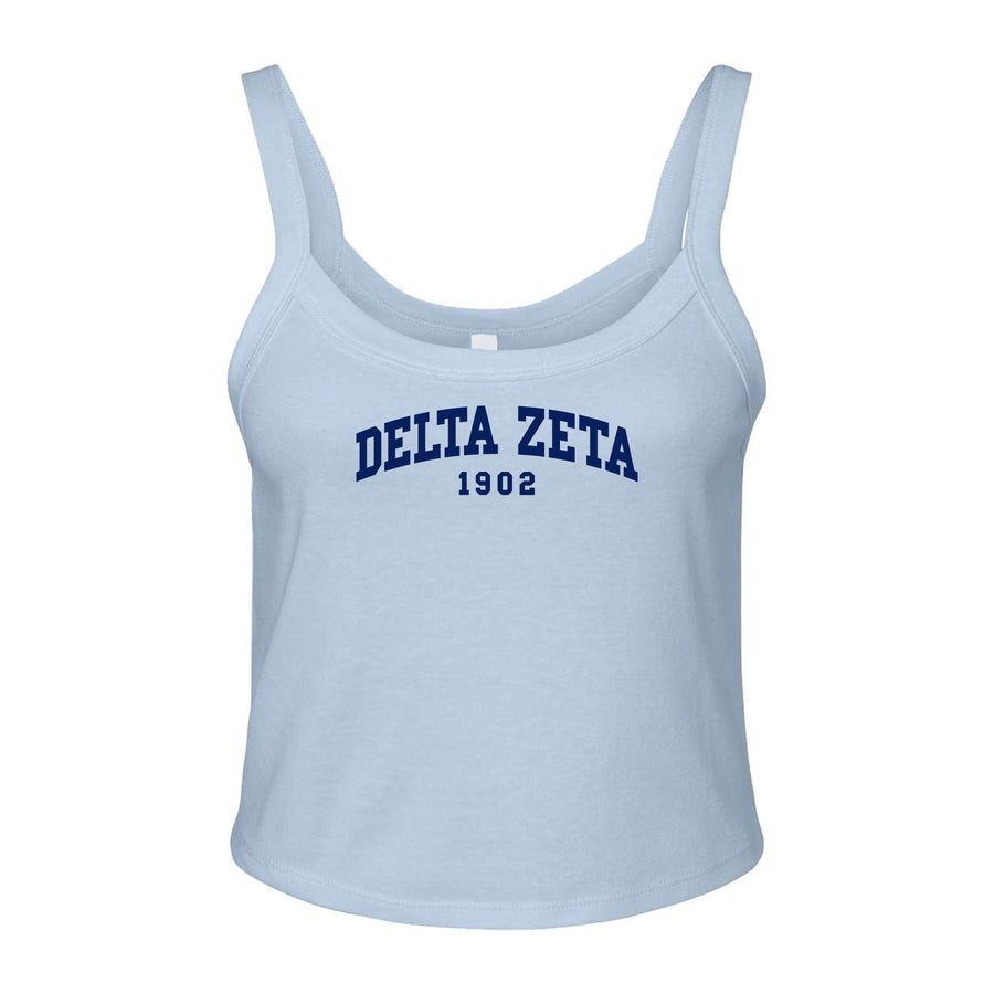 Ali & Ariel Light Blue Collegiate Tank Top Delta Zeta / XS