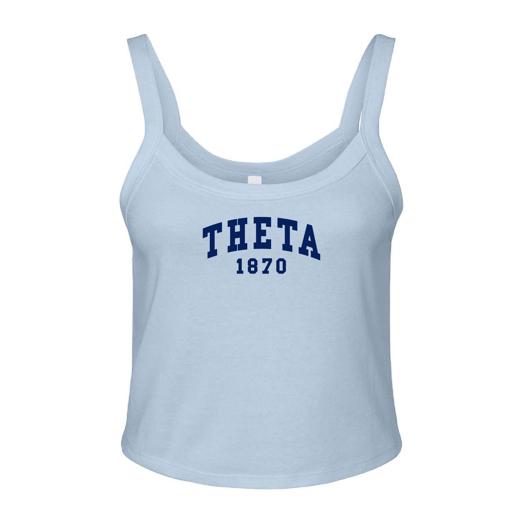 Ali & Ariel Light Blue Collegiate Tank Top Kappa Alpha Theta / XS
