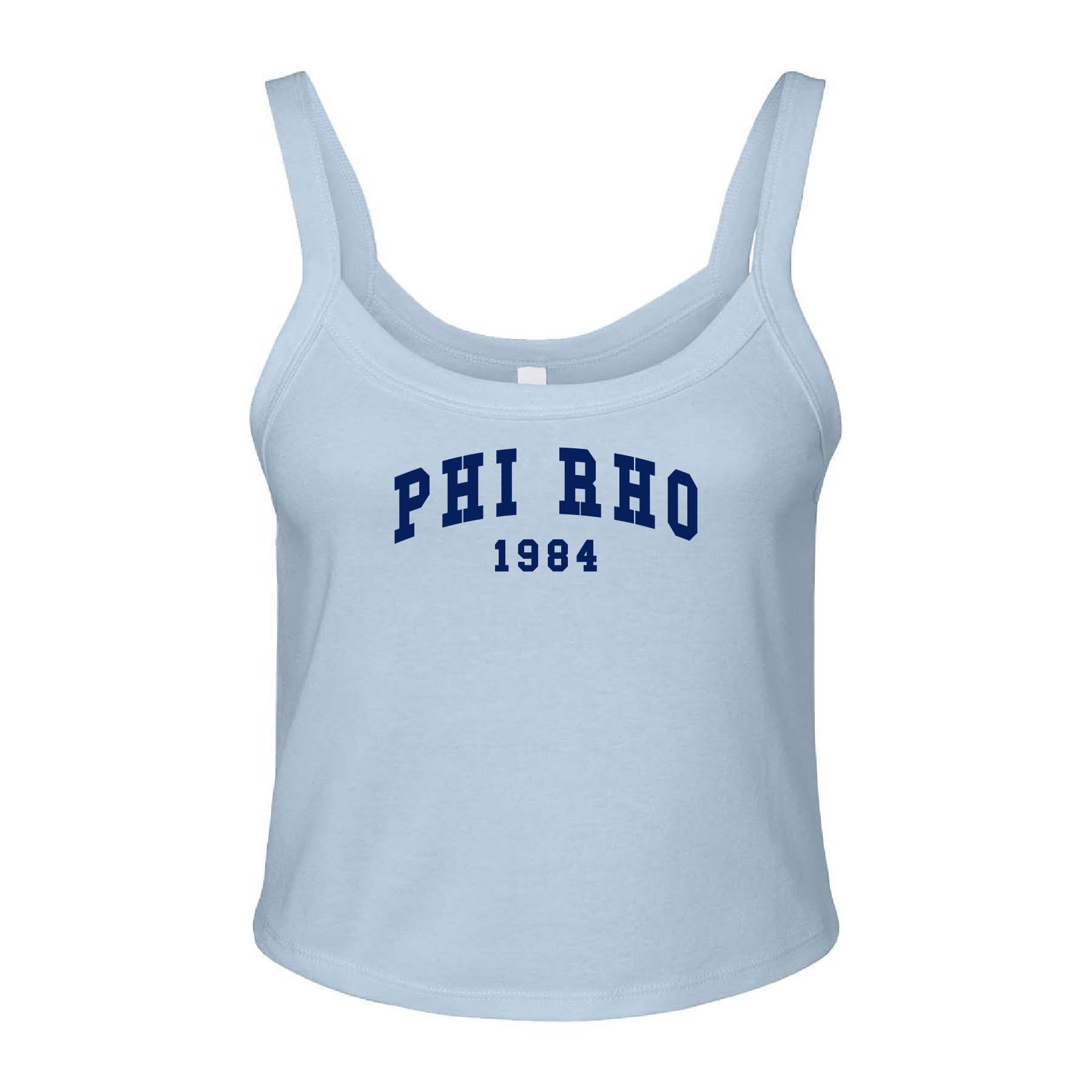 Ali & Ariel Light Blue Collegiate Tank Top Phi Sigma Rho / XS