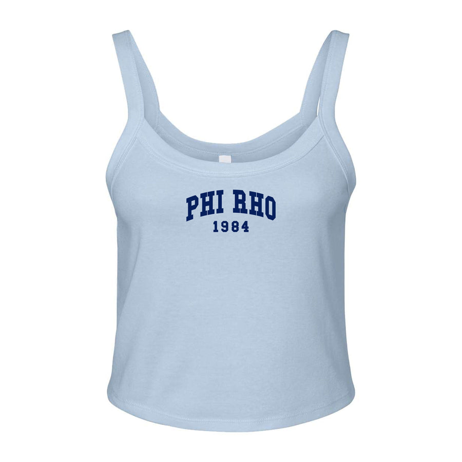 Ali & Ariel Light Blue Collegiate Tank Top Phi Sigma Rho / XS