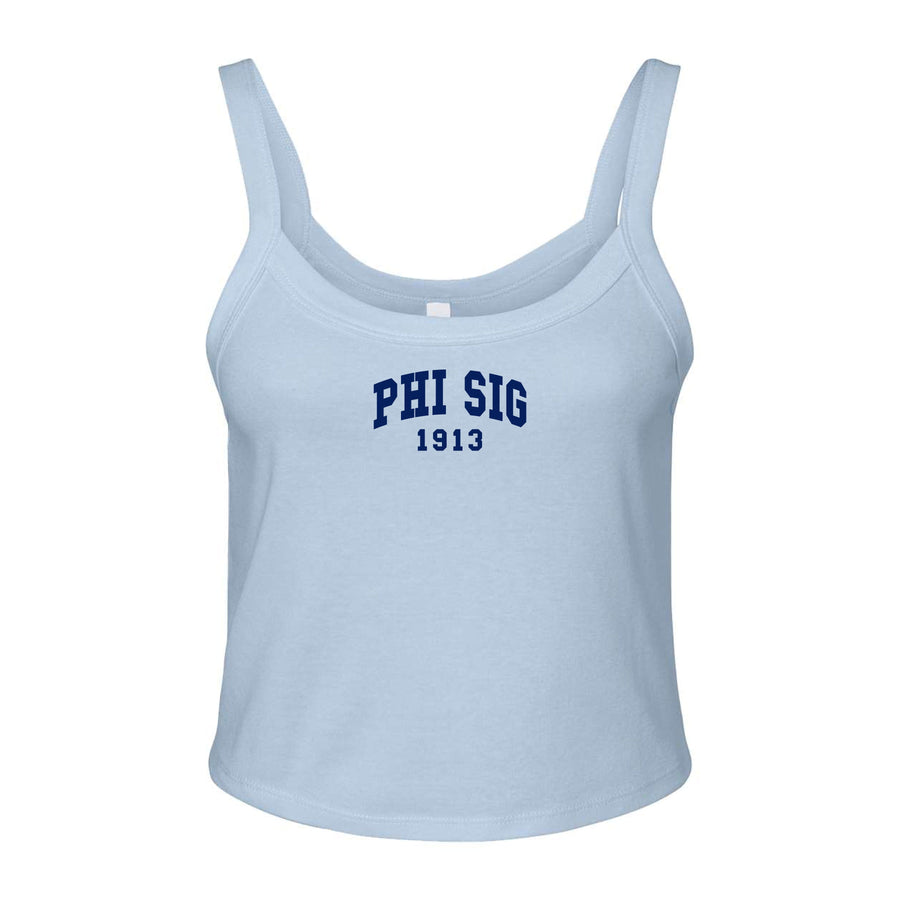 Ali & Ariel Light Blue Collegiate Tank Top Phi Sigma Sigma / XS