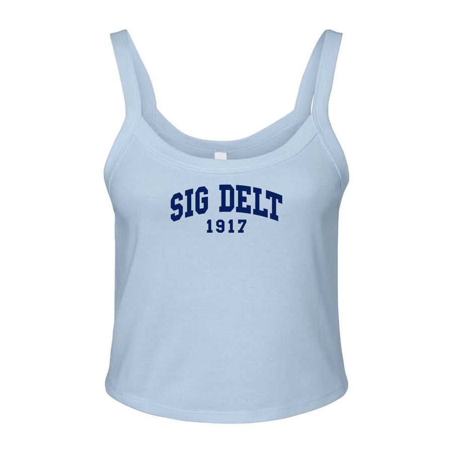 Ali & Ariel Light Blue Collegiate Tank Top Sigma Delta Tau / XS