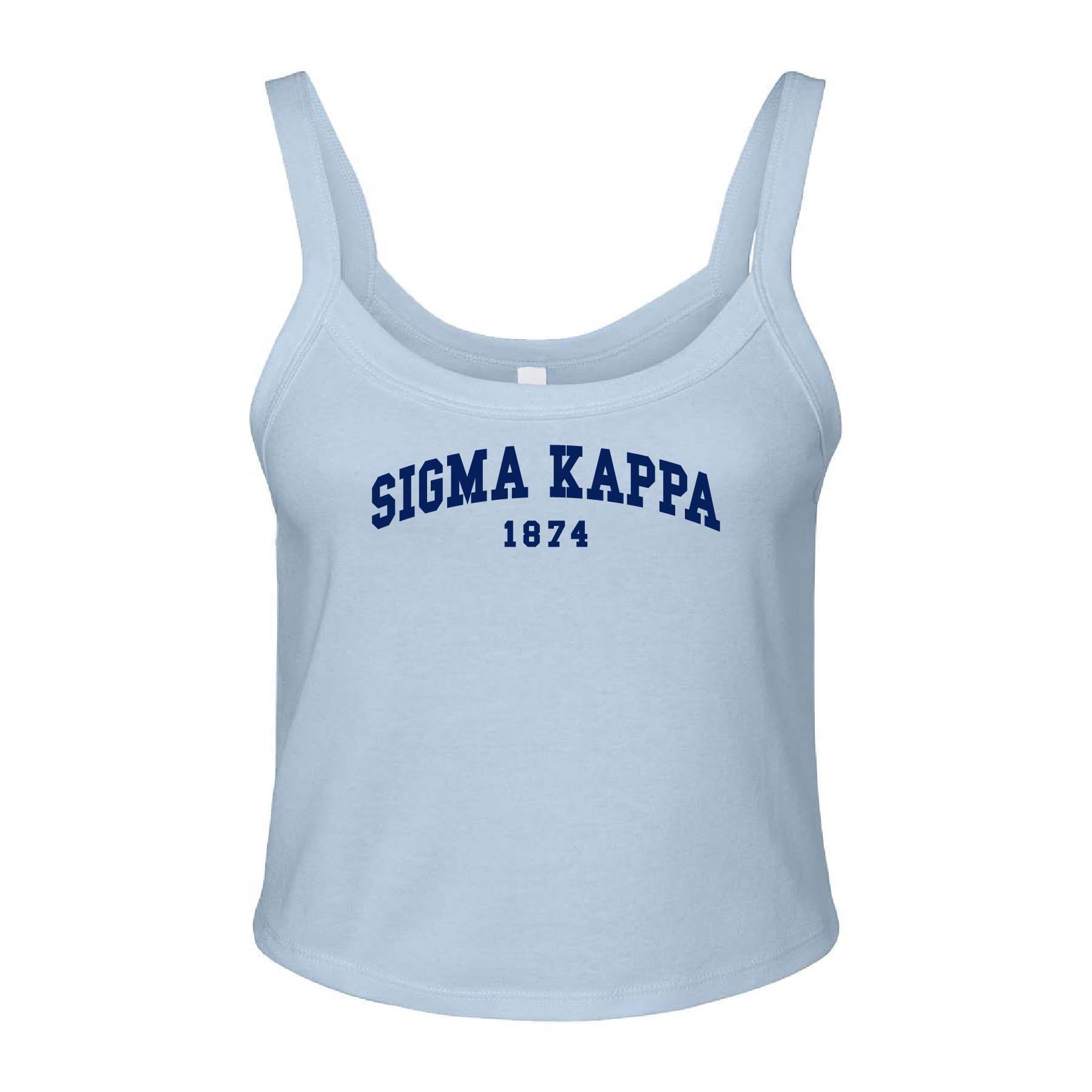 Ali & Ariel Light Blue Collegiate Tank Top Sigma Kappa / XS