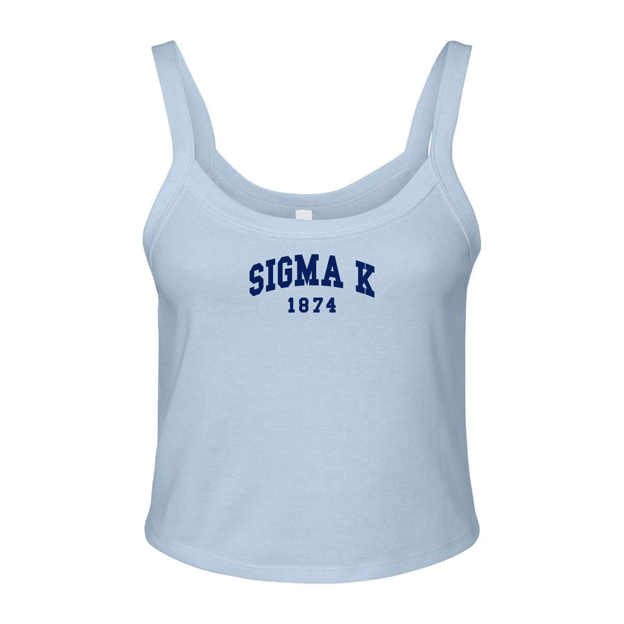 Ali & Ariel Light Blue Collegiate Tank Top Sigma Kappa / XS