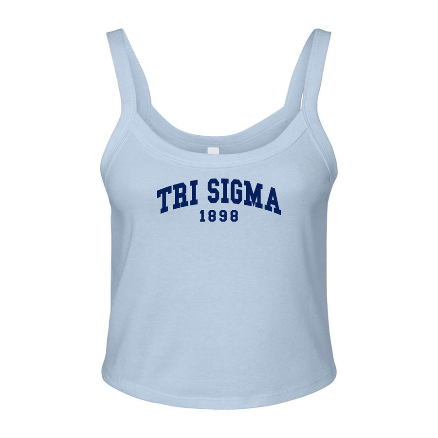 Ali & Ariel Light Blue Collegiate Tank Top Sigma Sigma Sigma / XS