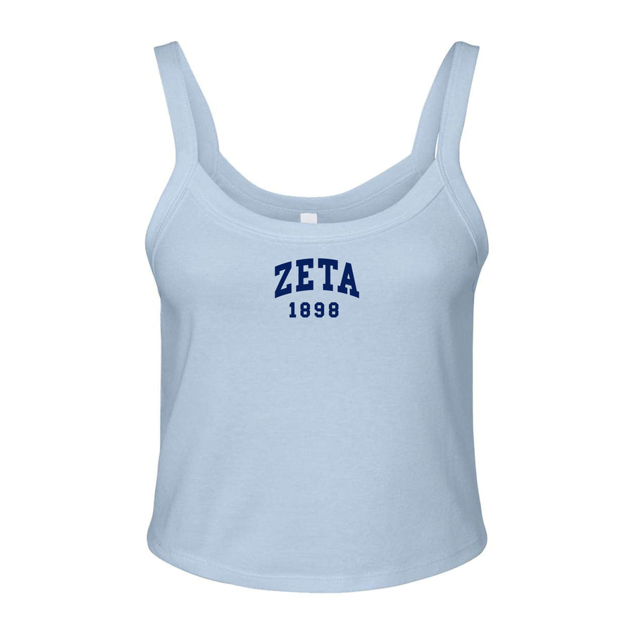 Ali & Ariel Light Blue Collegiate Tank Top Zeta Tau Alpha / XS