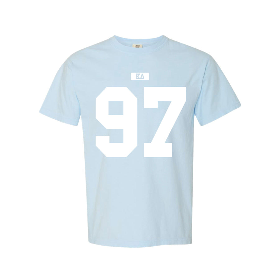 Ali & Ariel Light Blue Varsity Tee Kappa Delta / Medium