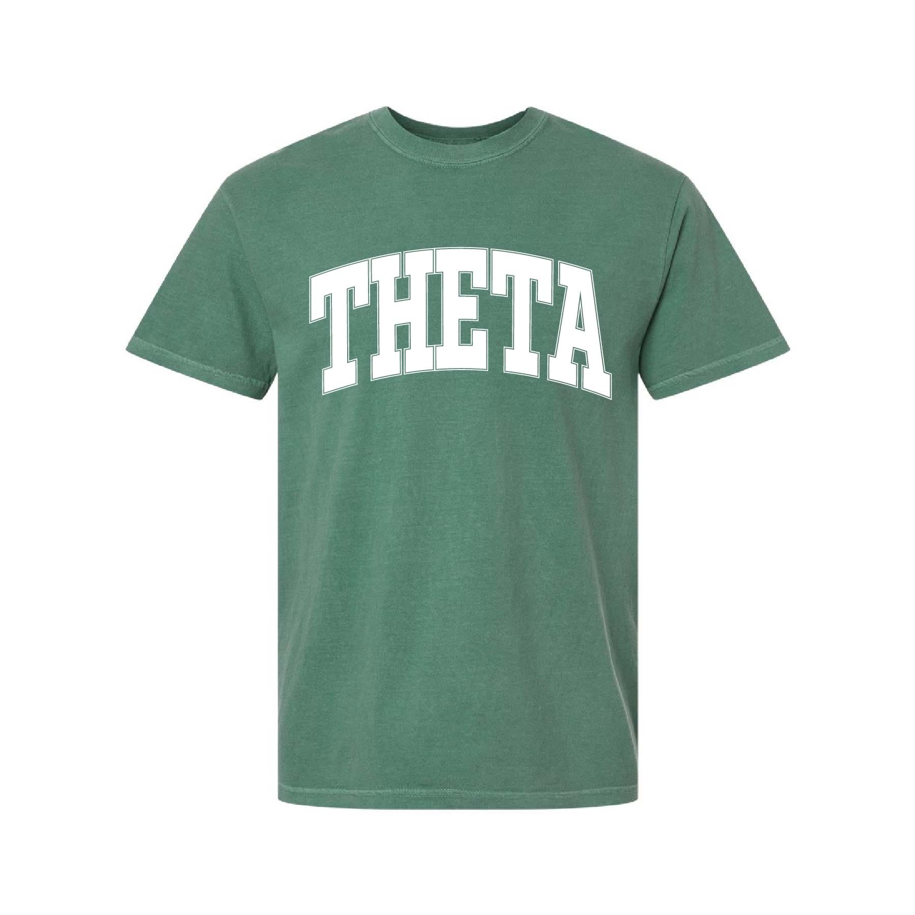 Ali & Ariel Light Green Comfort Colors Collegiate Tee Kappa Alpha Theta / Medium