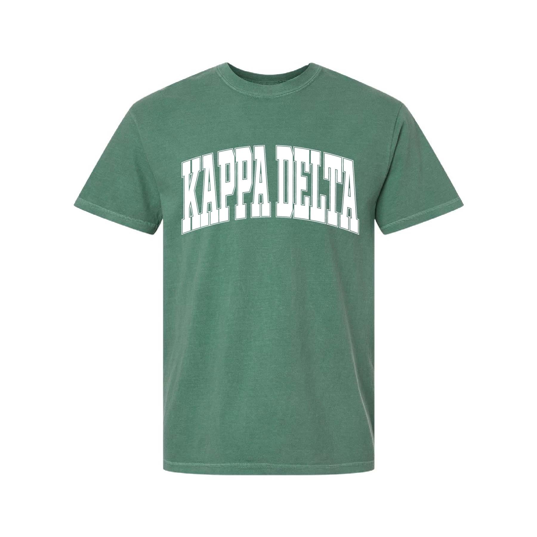 Ali & Ariel Light Green Comfort Colors Collegiate Tee Kappa Delta / Medium
