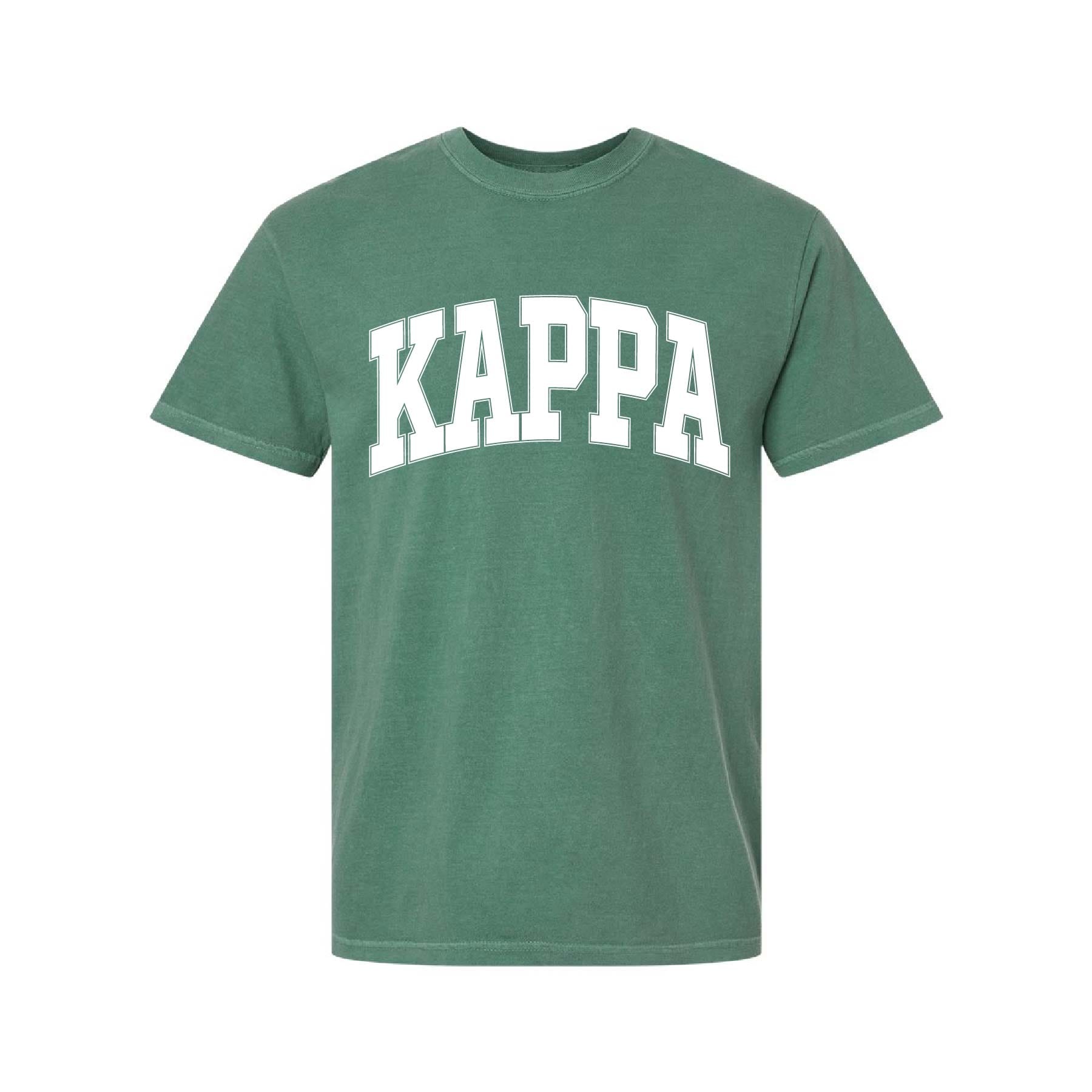 Ali & Ariel Light Green Comfort Colors Collegiate Tee Kappa Kappa Gamma / Medium