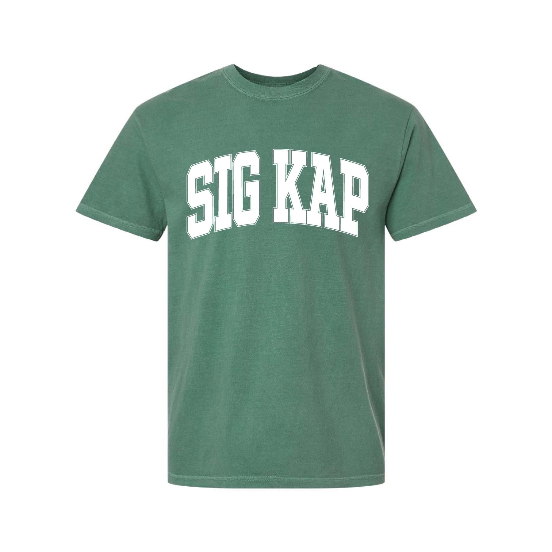 Ali & Ariel Light Green Comfort Colors Collegiate Tee Sigma Kappa / Medium