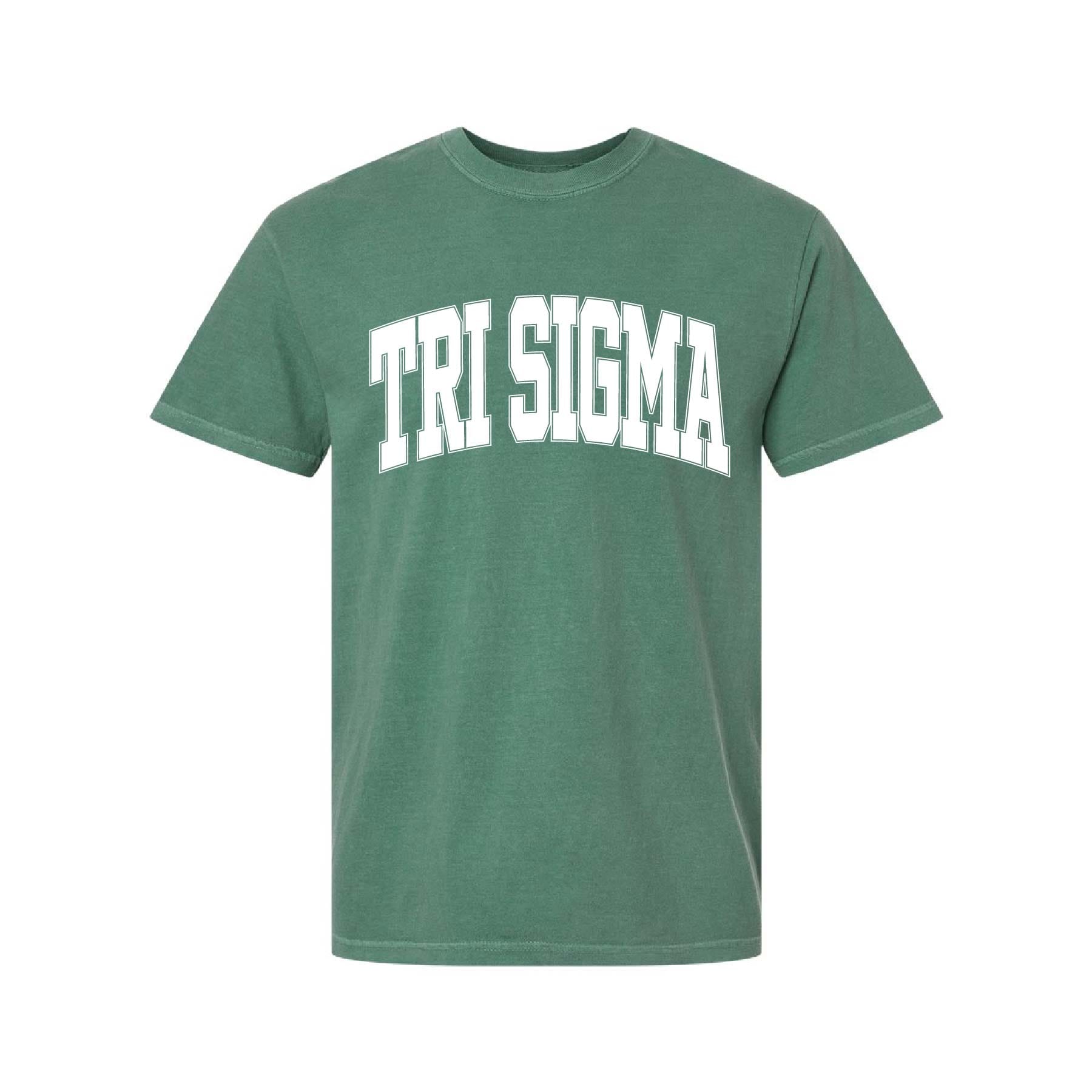 Ali & Ariel Light Green Comfort Colors Collegiate Tee Sigma Sigma Sigma / Medium