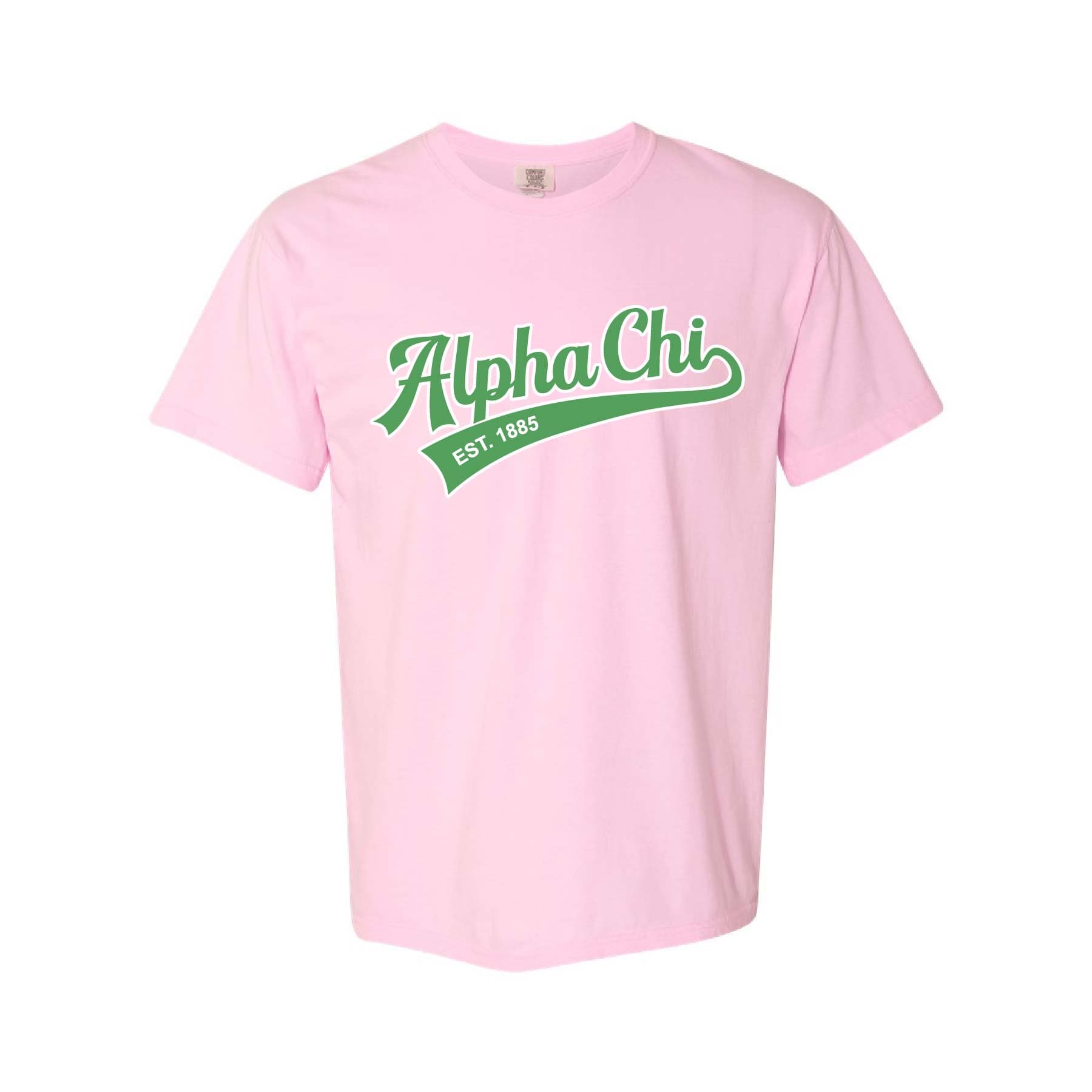 Ali & Ariel Light Pink Athletic Tee Alpha Chi Omega / Medium