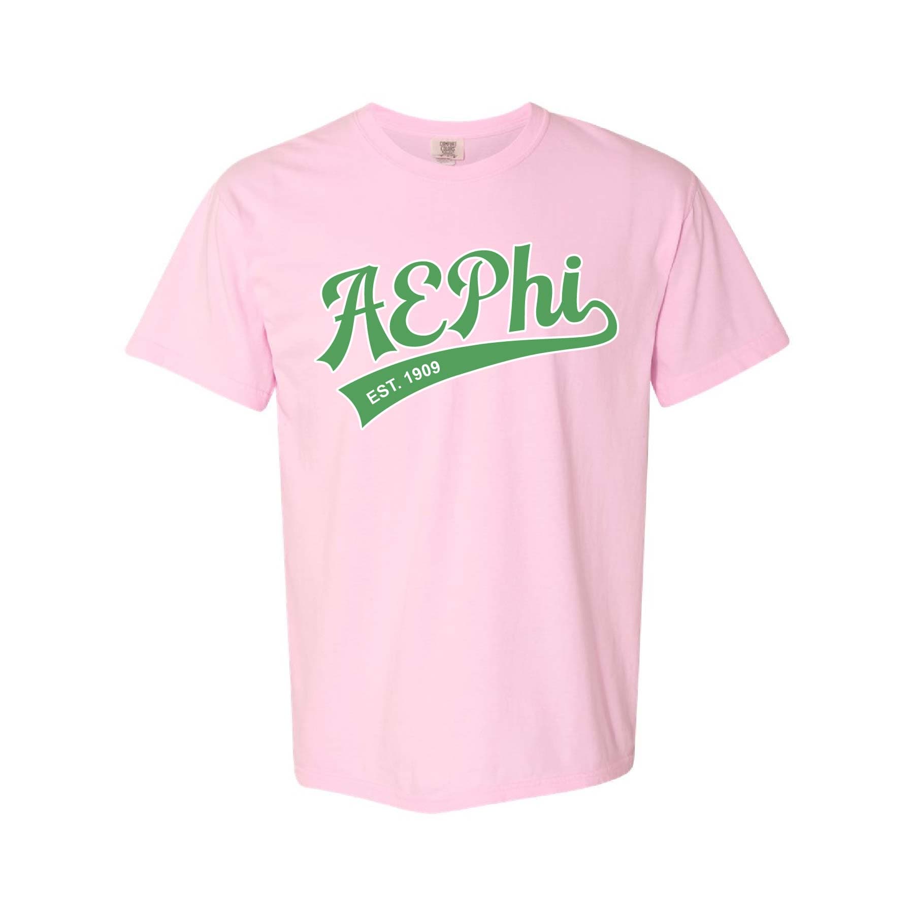 Ali & Ariel Light Pink Athletic Tee Alpha Epsilon Phi / Medium