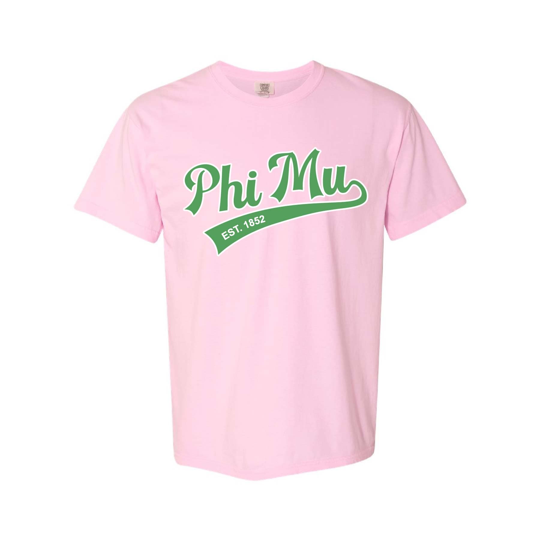 Ali & Ariel Light Pink Athletic Tee Phi Mu / Medium