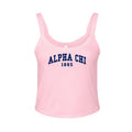 Ali & Ariel Light Pink Collegiate Tank Top Alpha Chi Omega / XS