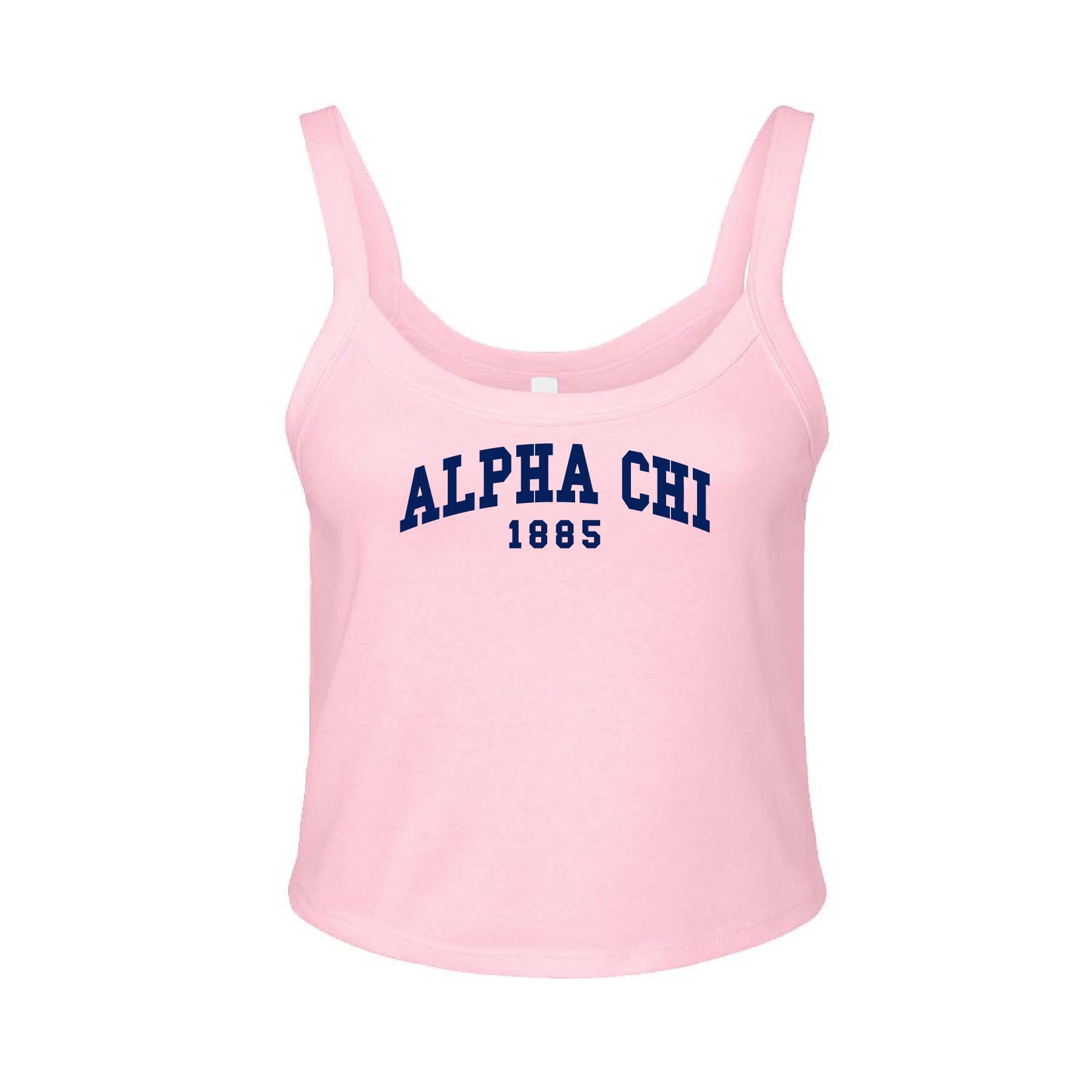 Ali & Ariel Light Pink Collegiate Tank Top Alpha Chi Omega / XS