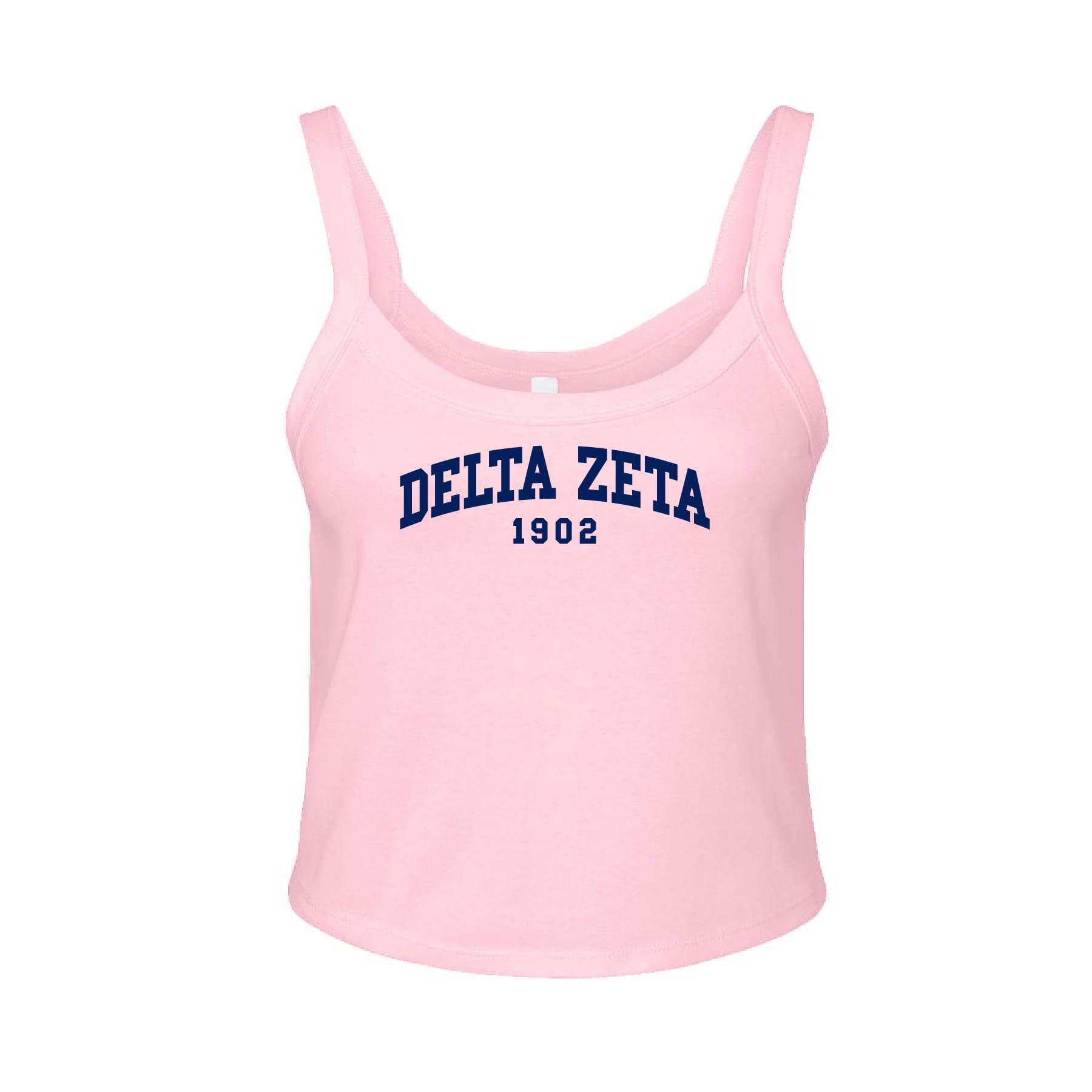 Ali & Ariel Light Pink Collegiate Tank Top Delta Zeta / XS