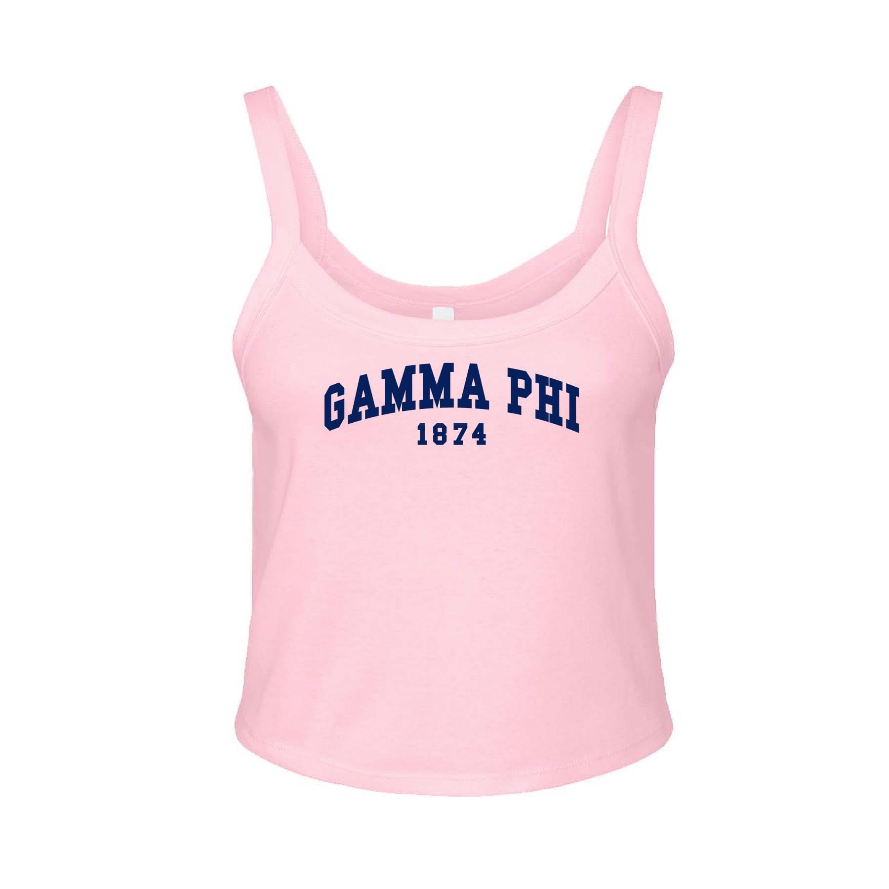 Ali & Ariel Light Pink Collegiate Tank Top Gamma Phi Beta / XS