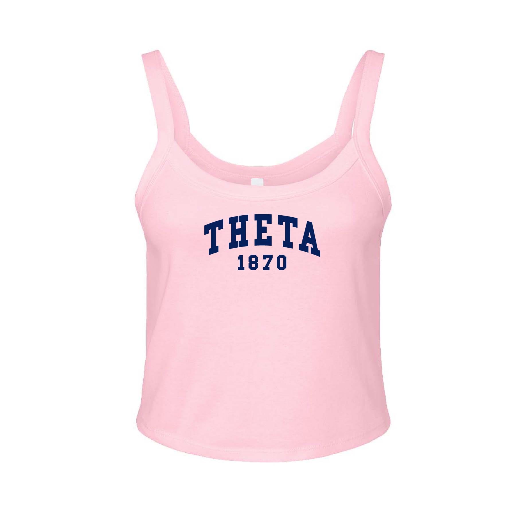 Ali & Ariel Light Pink Collegiate Tank Top Kappa Alpha Theta / XS