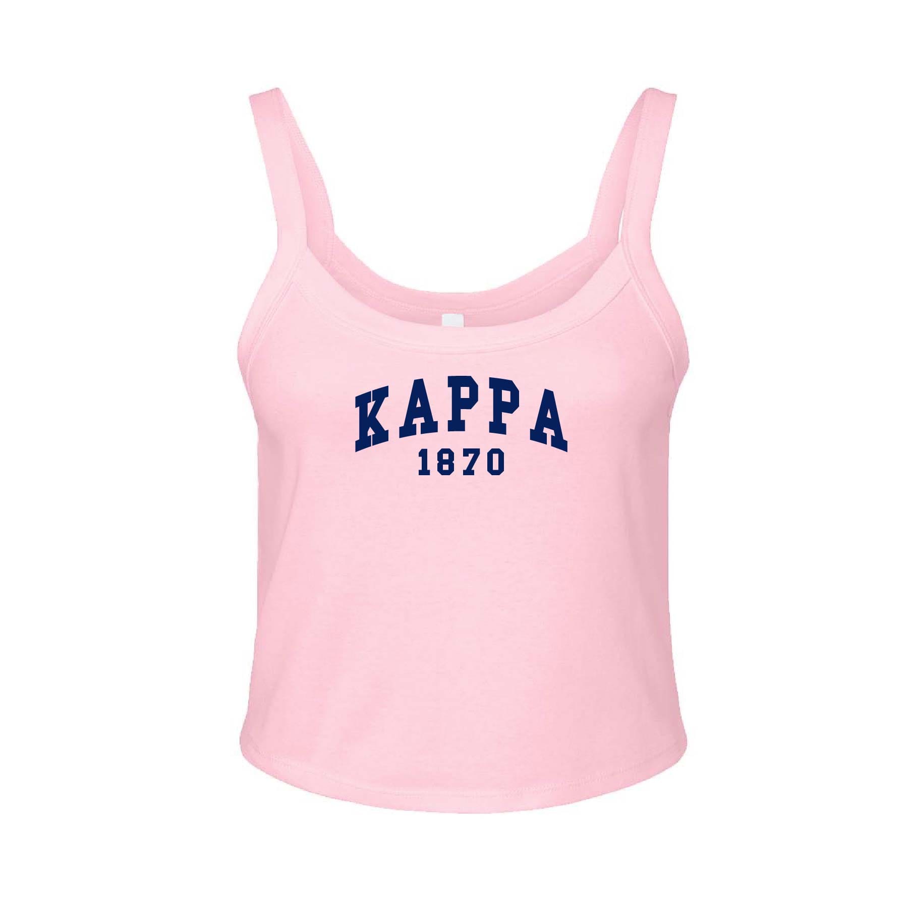 Ali & Ariel Light Pink Collegiate Tank Top Kappa Kappa Gamma / XS
