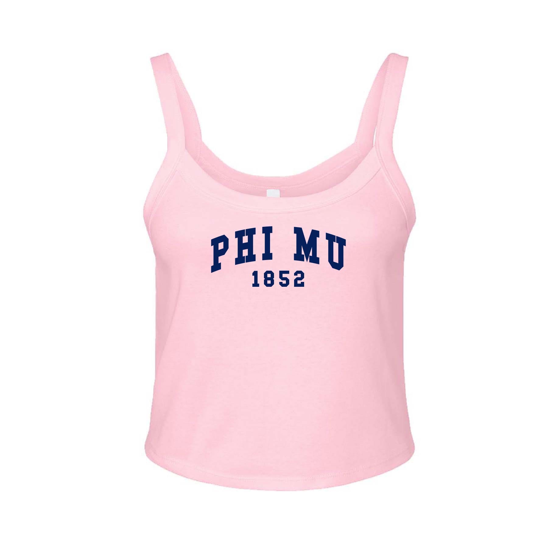 Ali & Ariel Light Pink Collegiate Tank Top Phi Mu / XS